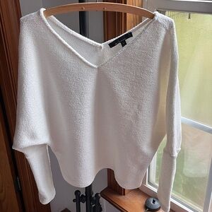 White House Black Market White Knit Top